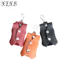 XZXB модный Ретро из натуральной воловьей кожи 3D жилет кошелек, молния брелок двери автомобиля Футляр для ключей ключница