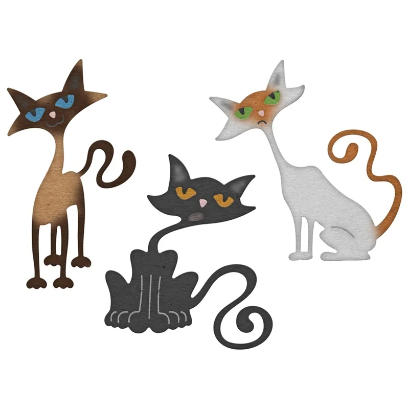 

Hairless Cat Metal Cutting Dies Stencils for DIY Scrapbooking Decorative Crafts Embossing Paper Cards Making New 2018 Diecut