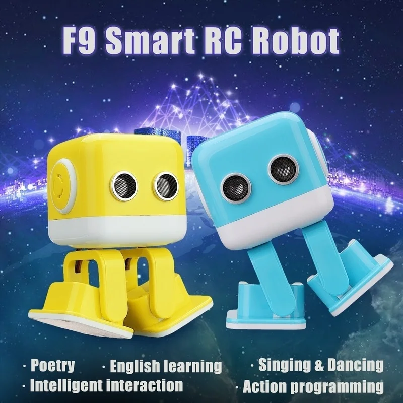 Cubee RC Intelligent Robot Smart Bluetooth Speaker Musical Dancing Toy Atrractive LED Face Desk Gift Gesture gifts