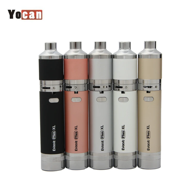 

Original Yocan Evolve Plus XL Kit Dry Herb Wax Vape Pen Quartz Rod Coil 1400mah Battery E Cigarette Kit