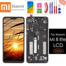 6,2" для Xiaomi mi 8 Lite/mi 8X ЖК-дисплей+ рамка, сенсорный экран, дигитайзер в сборе, 10 точечная сенсорная запасная часть+ подарки