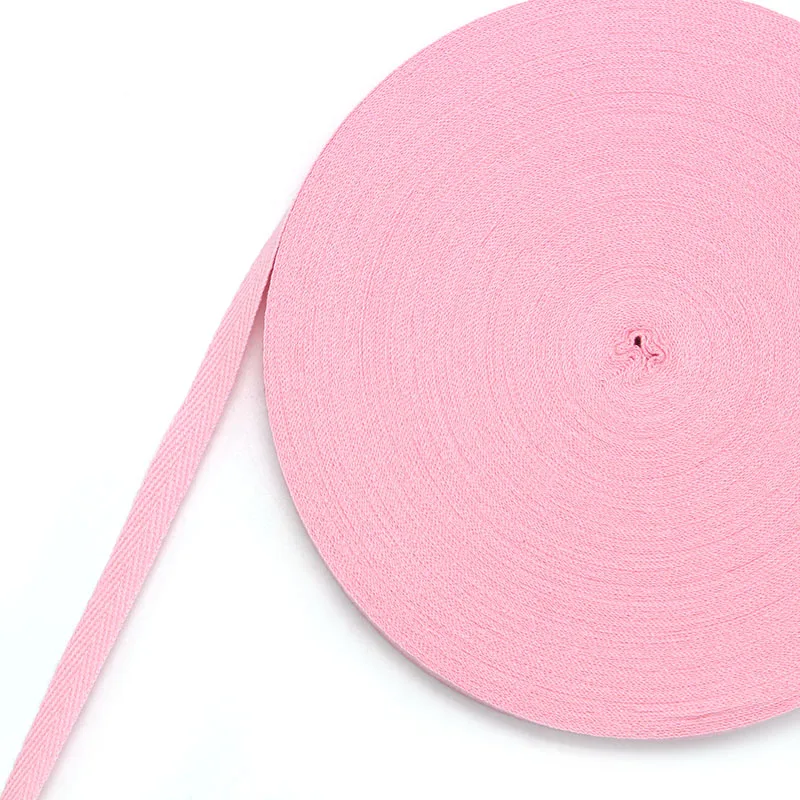 20y/50y 10 мм многоцветная отделка хлопчатобумажные ленты тесьма DIY Одежда головной убор материал швейная упаковка художественные аксессуары YU0302 - Цвет: C11 Light pink 50y