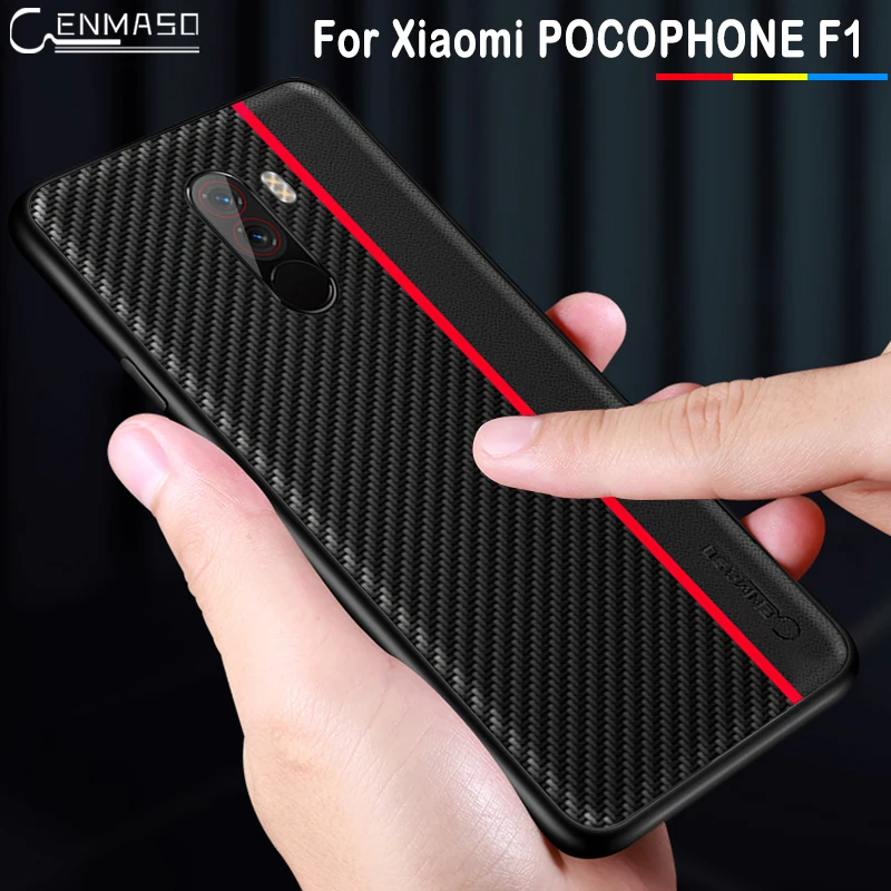 Для Xiaomi mi Pocophone F1 чехол из волокнистой кожи Силиконовый Мягкий противоударный чехол для Xiao mi Pocophone F1 чехол Capas Fundas