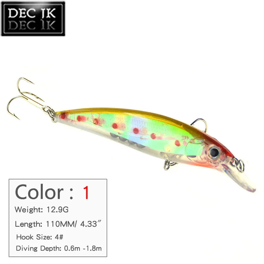 1PCS Crankbaits Minnow Suit For Plastic Hard Fishing Lure Fake Bait 3D Fish Eyes Tackle Artificial Saltwater Lures With Hooks (1)