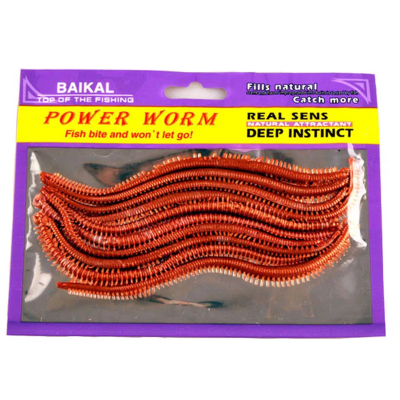 10PCS/Lot Artificial Sea Worms 135mm Soft Fishing Lures Soft Bait Lifelike Lures Fishing Tackle