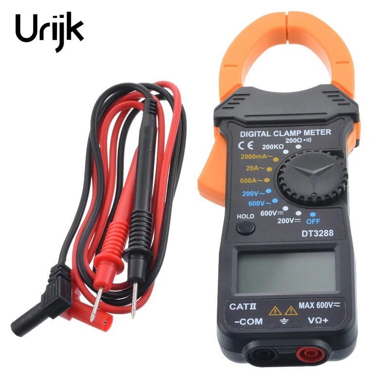 Urijk DT3288 Clamp Type Ammeter Digital Clamp Universal Meter Ammeters