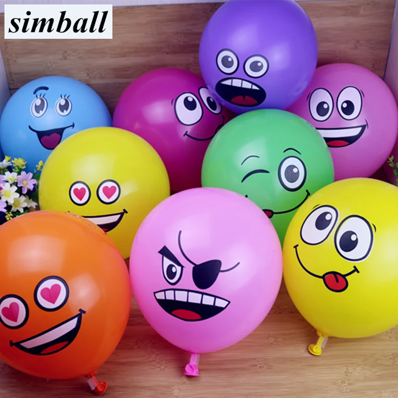 

20pcs/lot 12inch Emoji Face Expression Latex Multicolor Balloons Inflatable Birthday Party Wedding Decoration Air Balls Kids Toy