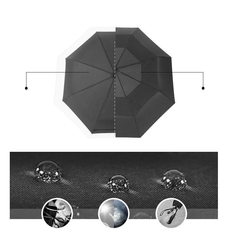 Двойной Слои большой автоматический зонт Для мужчин дождь женщина ветрозащитный Paraguas Мужской 3 Floding большой Для мужчин бизнес зонтик xyjl-5