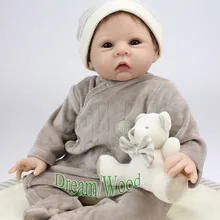 Новинка, 55 см, силиконовая кукла-Реборн, игрушка с тканью, Имитация тела, мальчик, ребенок, лучший подарок на день рождения, подарок для ребенка, новорожденная кукла, игрушка