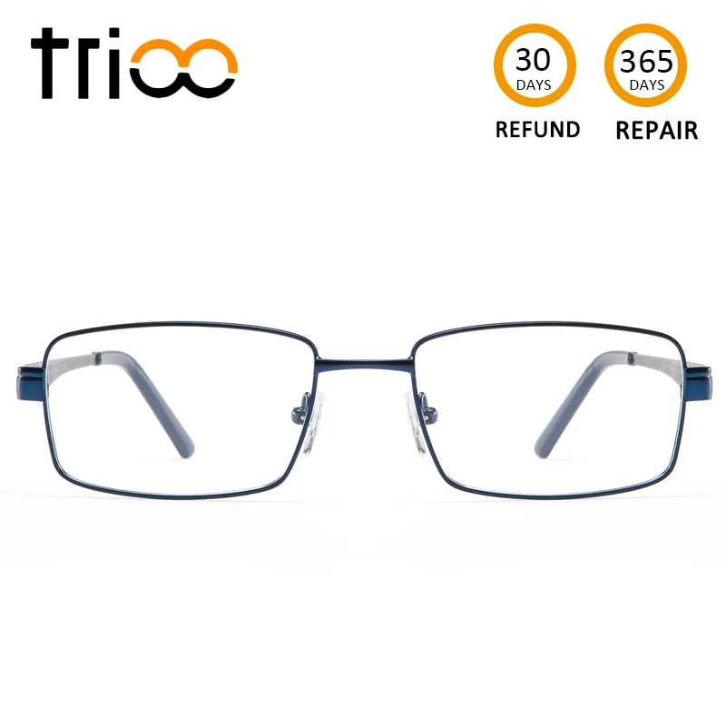 Металлические Синие мужские очки TRIOO для чтения по рецепту градиентные