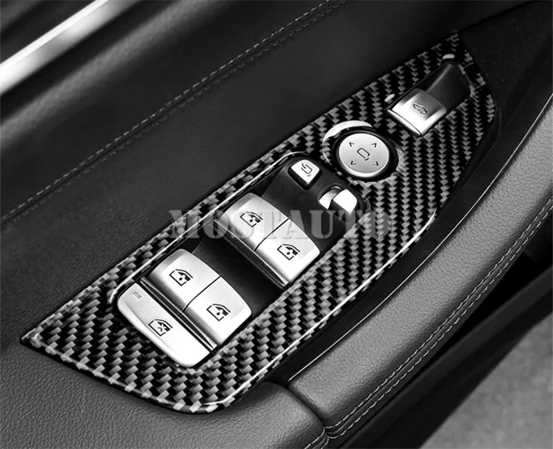 Для BMW X3 G01 X4 G02 внутренняя дверная оконный переключатель из углеродного волокна крышка- 4 шт. черный/красный
