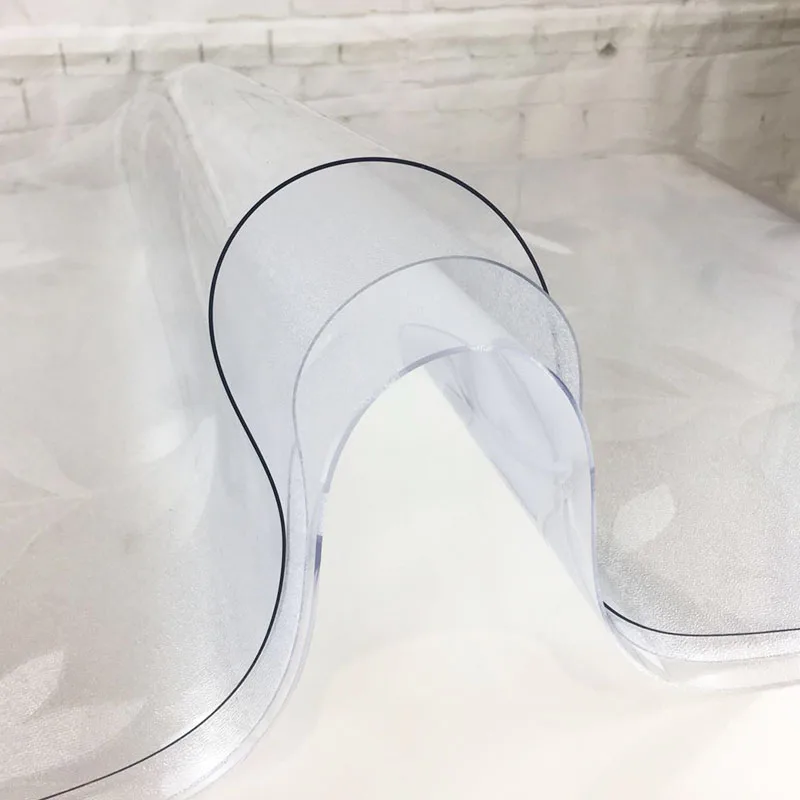 High quality 2MM Thicker PVC Transparent tablecloth Table mats Soft glass waterproof dining table cover ship in roll decoration | Дом и сад
