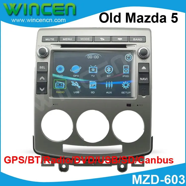 

7" Car DVD GPS Player for Old Mazda 5 built-in GPS BT Radio DVD Free Shipping & Map