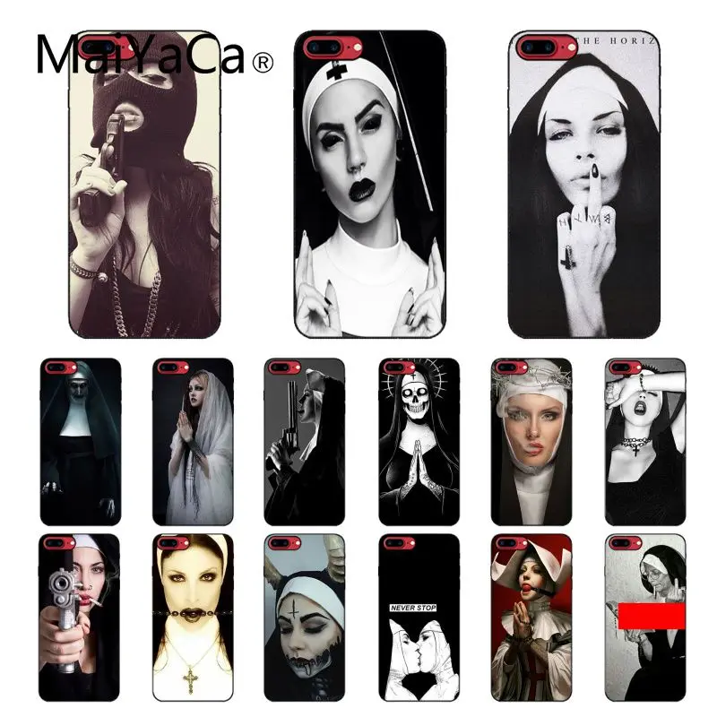 Мягкий чехол MaiYaCa Sister nun для iPhone 11 pro max X XS MAX 6 6S 7 7plus 8 8Plus 5 дюймов | Мобильные