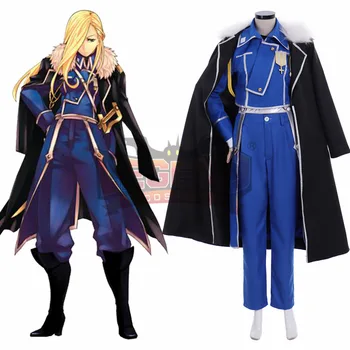 

Anime Fullmetal Alchemist Olivier Mira Armstrong Cosplay costume adult costume full set custom made outfit with cloak