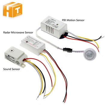 

Human Body PIR Infrared Sensor Switch Radar Microwacve / Sound Control Motion Sensing Switch 220V