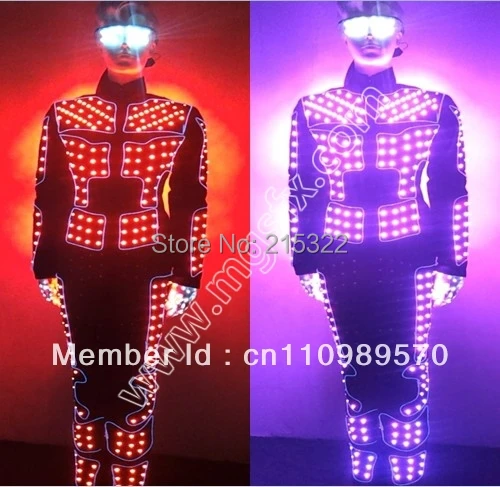 Светодиодный танцевальный костюм/светодиодный робот/светодиодные