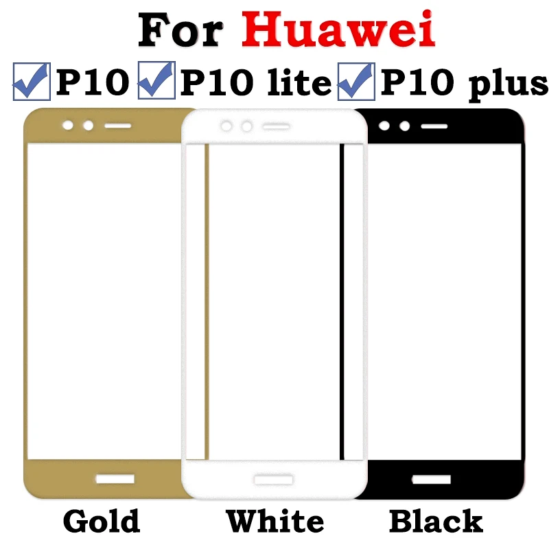 Защитная пленка из закаленного стекла для Huawei p10 Lite Полное покрытие p10 plus стекло экрана протектор Закаленное Защитное стекло для p 10 с уровнем твердости 9 H пленка 2.5D защиты