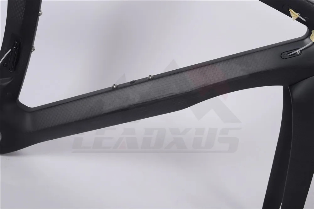 Best LEADXUS UAM240 Road Carbon Frame Mechanical or Di2 Road Bike Carbon Bicycle Frame+Fork+Seat Post+Headset+Clamp Size XXS/XS/S/M/L 11