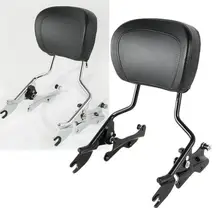 Motorcycle Chrome/Black 4 Point Docking Kit Backrest Sissy Bar + Pad For Harley Touring FLHR FLHX FLHT FLTR 2014-2018 black chrome sissy bar backrest pad with luggage rack for harley heritage softail fat boy flst flstc 1984 2017