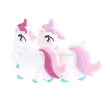 Silicone Unicorn Diy Teething Necklace Food Grade Silicone Teether Baby Pendants J06 dropshipping