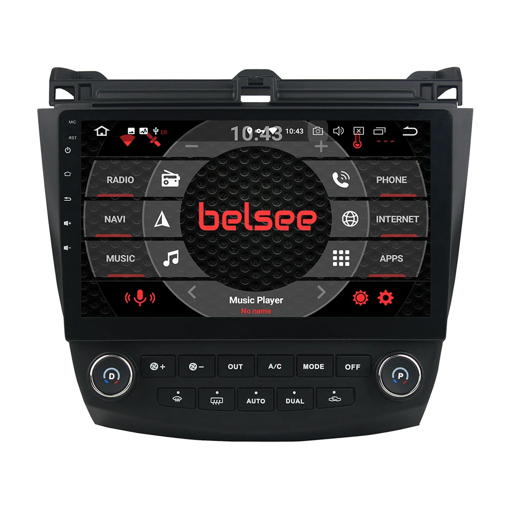 Top Belsee 10.1" Android 9.0 Car Stereo for Honda Accord 7th 2003-2007 Radio 4GB PX5 IPS Screen Head Unit Autoradio GPS Audio Player 1