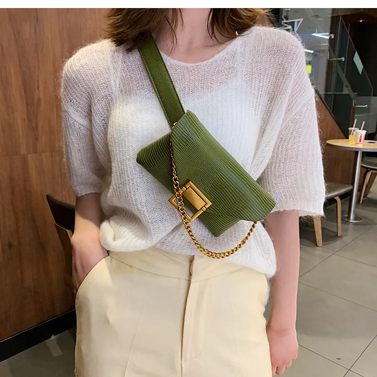 Модная женская поясная сумка из искусственной кожи с цепочкой, сумка на ремне для дам, сумки через плечо, подходящая к платью, поясная сумка, кошельки для монет