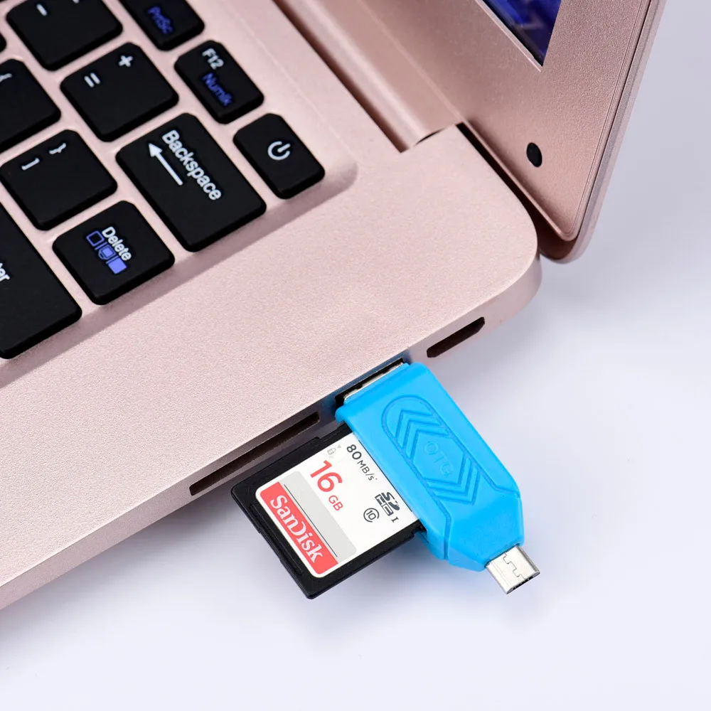 Для Носимых устройств MINI USB 2,0 + OTG Micro SD/SDXC TF кард-ридер адаптер U диск для relogio inteligente