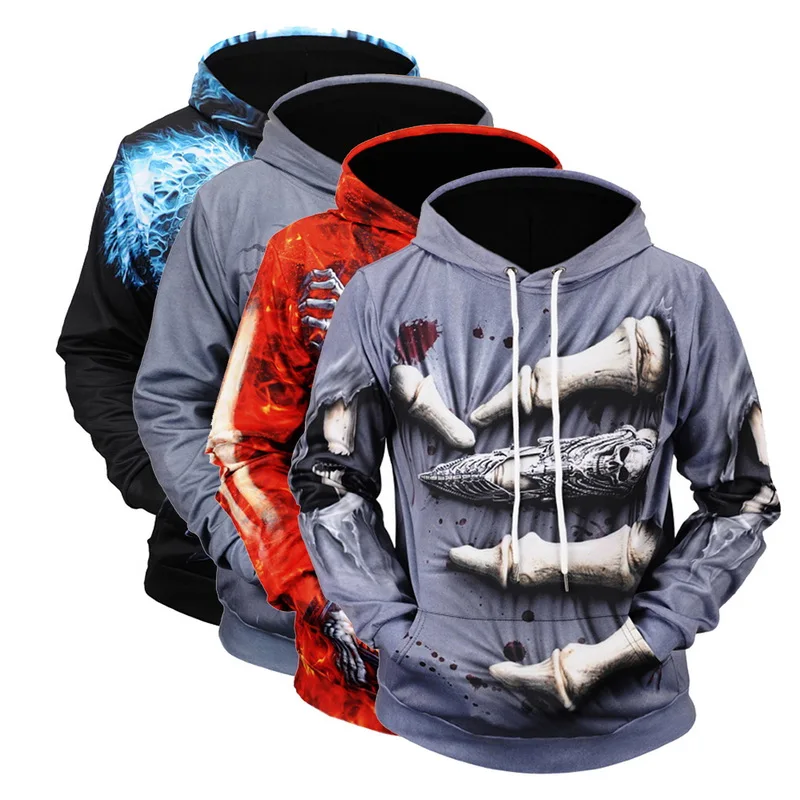 

MJARTORIA 2019 New 3D Print Spring Autumn Fashion Hoodies Male Large Size Warm Fleece Coat Men Brand Hoodies Sweatshirts