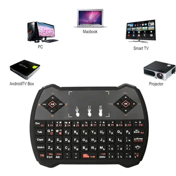 

Zoweetek Mini Wireless English backlit Keyboard 2.4GHz Gaming Keyboard Remote Control Touchpad Handheld For Android TV Box i28-1