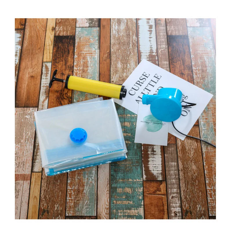 

Vacuum Bag For Clothes Storage Bag With Valve Transparent Border Foldable Moisture-Proof Package