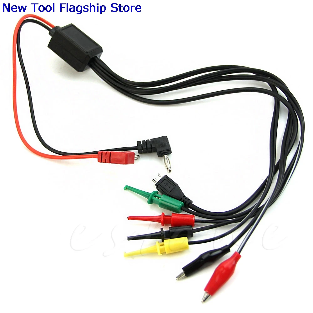 

New Repair Cell Phone Test Lead Wire Cable Kit Set With Clips Banana Plugs