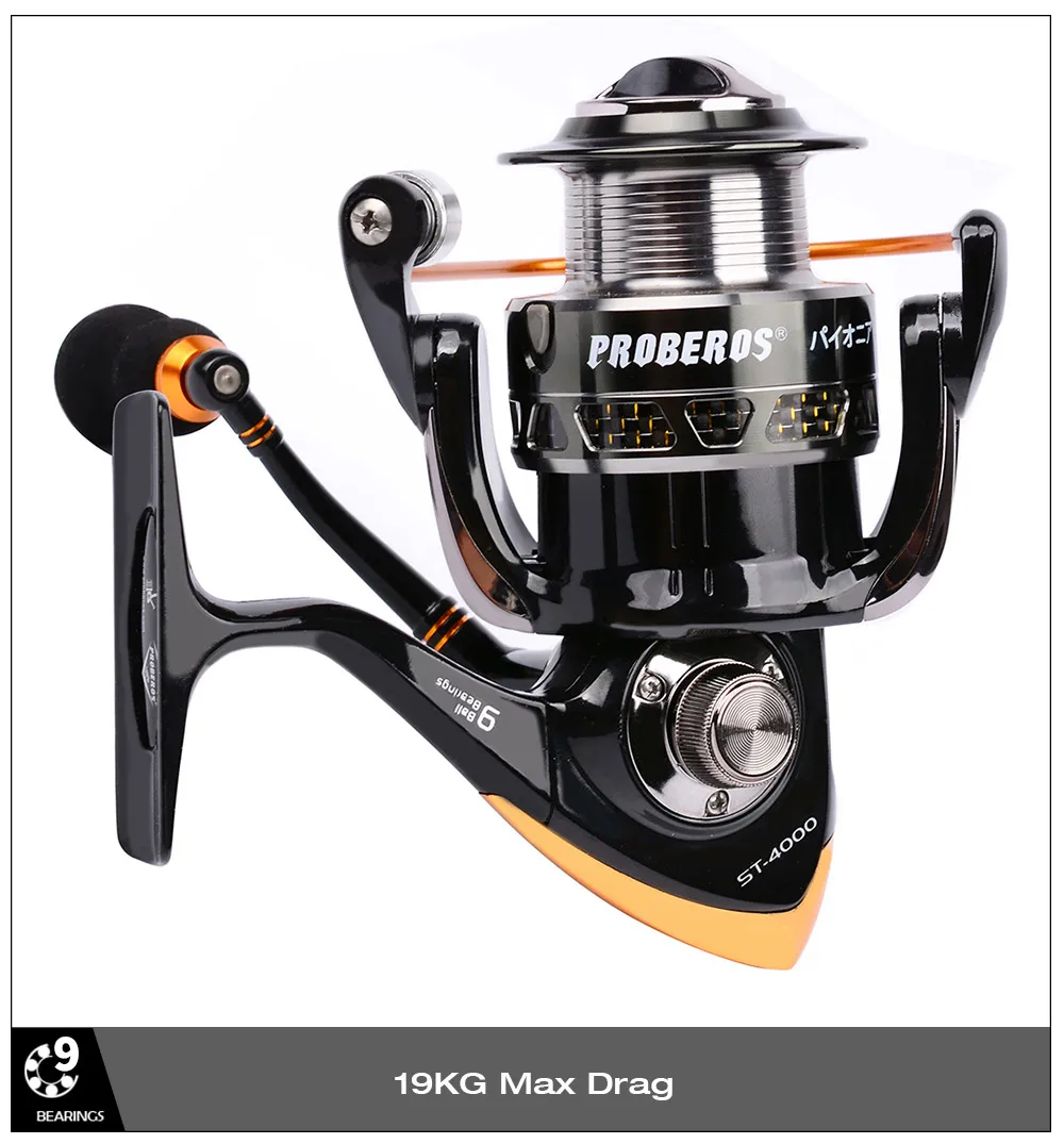 PRO BEROS 5.5:1 All-metal Lightweight 9 Ball Bearing Spinning Fishing Reel