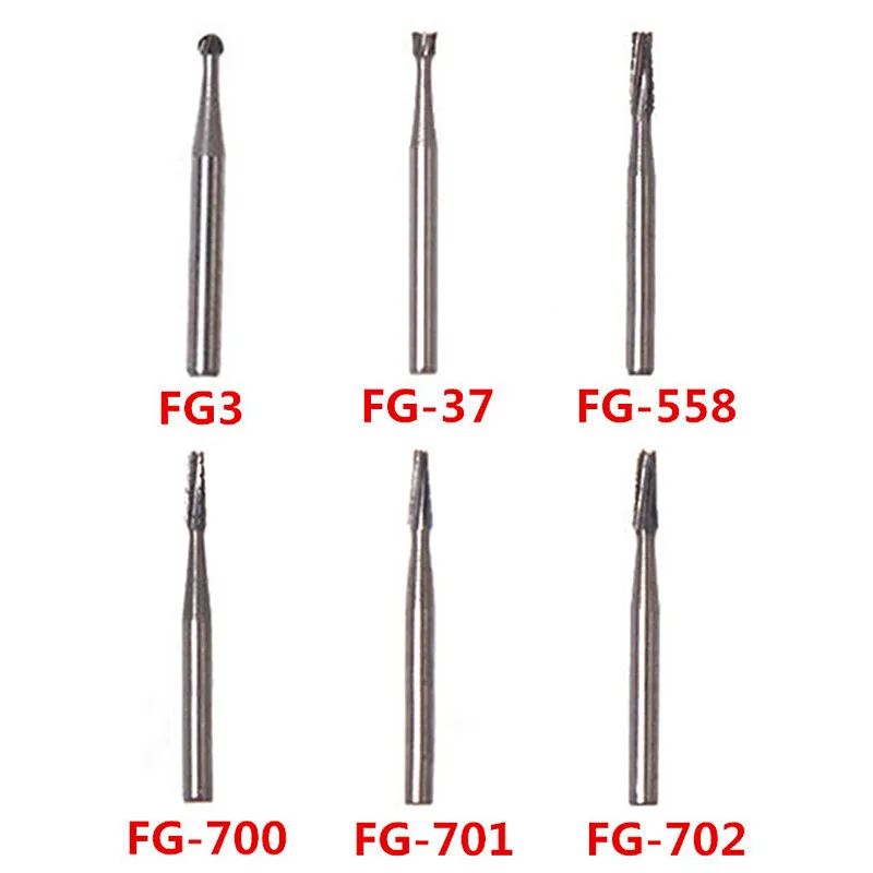 

10pcs/pack Dental Tungsten Steel Carbide Burs Fissure Drill Bit For High Speed Handpiece 1.6mm Surgical Lab Tools Lenght 19mm