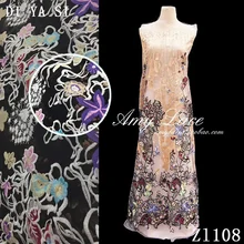 Новая африканская кружевная ткань, вышитая кружевная ткань в нигерийском стиле, красная черная Высококачественная французская Тюлевая кружевная ткань для свадебного кружева