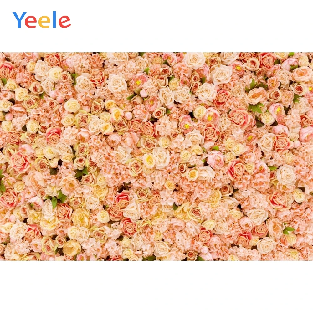

Yeele Pink Flower Wedding Backdrops Photography Children Baby Kids Birthday Party Photo Backgrounds Photocall For Photo Studio