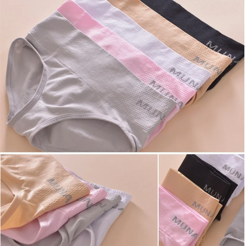 Hot Janpan Munafie Middle Waist Women's Panties Beauty Care Control Body  Slimming Belly In, Sexy Briefs for Ladies Underwear