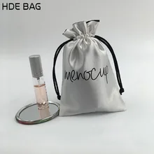 Атласный мешочек упаковки ювелирных изделий/макияж/подарок/Свадебные/вечерние/коробка для хранения/волос/мешок для обуви 2-Слои шелковые мешочки для томатного соуса карман логотипа по требованию заказчика