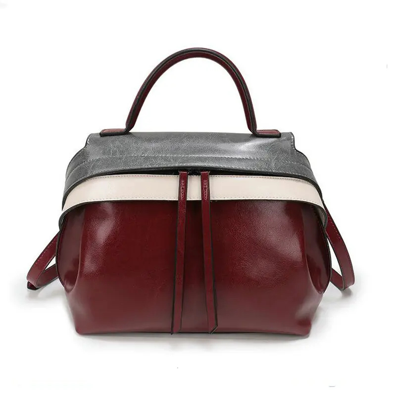 

2017 Handbags Women Messenger Bags 100%Genuine Leather Women Bags Retro Handbags Famous Brand Fashion Casual Ladies Shoulder Bag