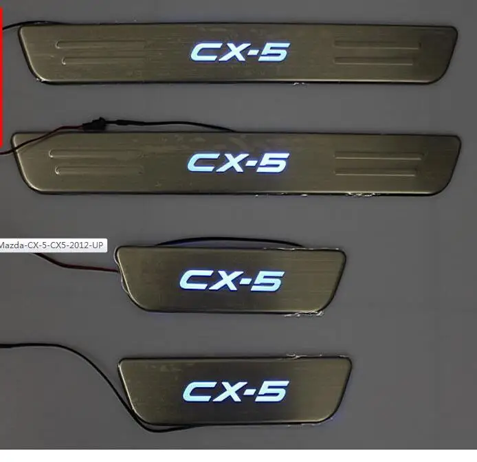 Автомобильный скребок Led дверные пороги гвардии протектор Планки для Mazda CX 5 CX5 2012