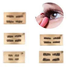1 пара накладные ресницы на магнитах 3D ручной работы Многоразовые Накладные полностью Магнитная полоска ресницы 2U911