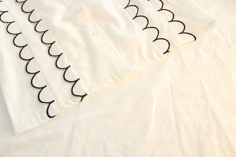Г. Новая Осенняя детская блузка хлопковые блузки с вышивкой для девочек, рубашки с длинными рукавами для девочек, милая детская одежда 7bs025