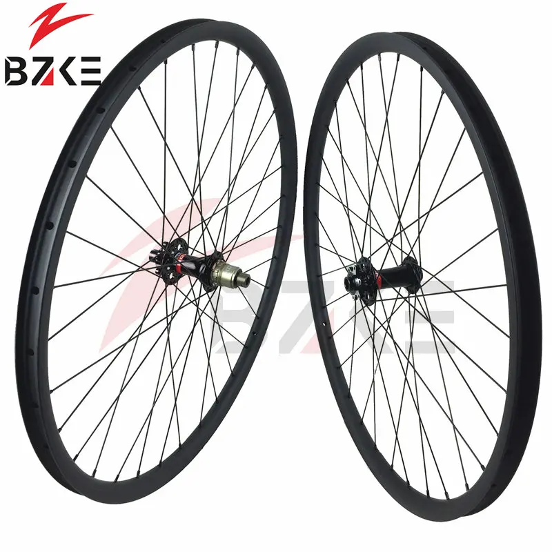 BZKE карбоновый mtb boost wheelset 29er tubelss thru Ось углеродного волокна колеса для горных велосипедов 148*12 мм Novatec boost велосипедная колесная коляска