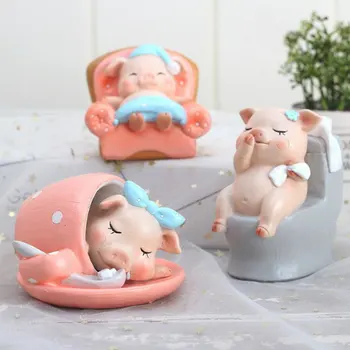

Mini Funny Piggy Home Decor Garden Miniature Animal Figurines Desktop Decoration Cute pig figure Toys gift for boys girls