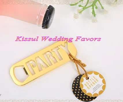 

(20 Pieces/lot) Wedding and Party Favors of Gold Party Bottle Opener Wedding decorations for Wedding guest favors