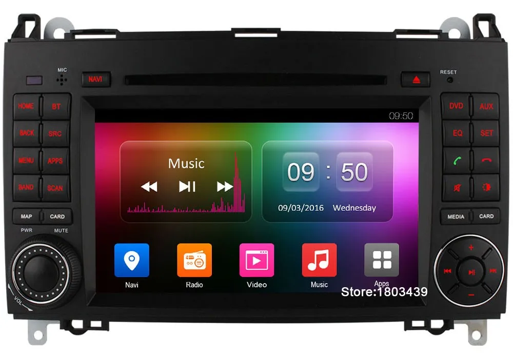 Best 4G WIFI Android 6 Car DVD Multimedia Player Radio GPS Glonass For Benz B200 B150 B170 A180 A160 W906 W209 W311 W315 W318 Vito 24