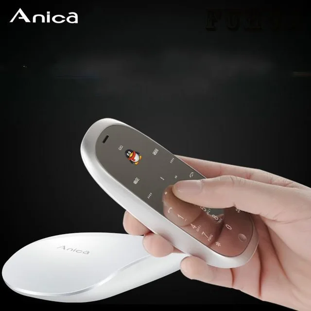 Anica S6 мышь телефон роскошный металлический корпус Зеркало экран сотовый MP3 FM Bluetooth dialer мышь и телефон 2в1 милый мобильный