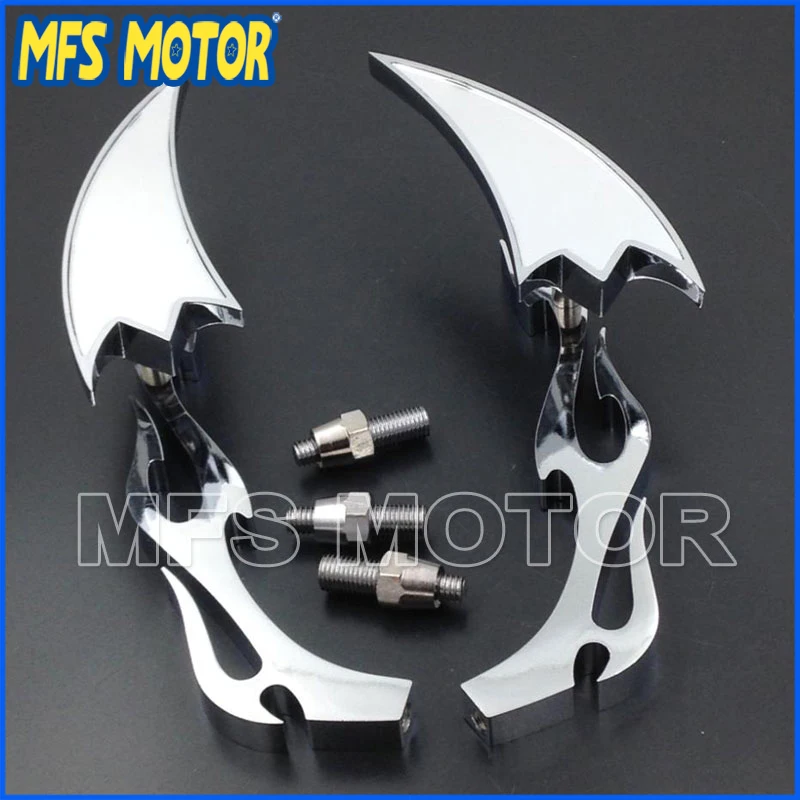 

Motorcycle Accessories CHROME Alloy Arrow Custom Mirror For Kawasaki Ninja All Year Model
