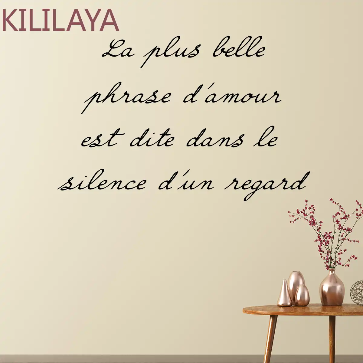 Kililaya Wall Decal La Plus Belle Phrase D Amour Wall Stickers Bedroom Decor Stickers Wall Art Posters Wall Stickers Aliexpress