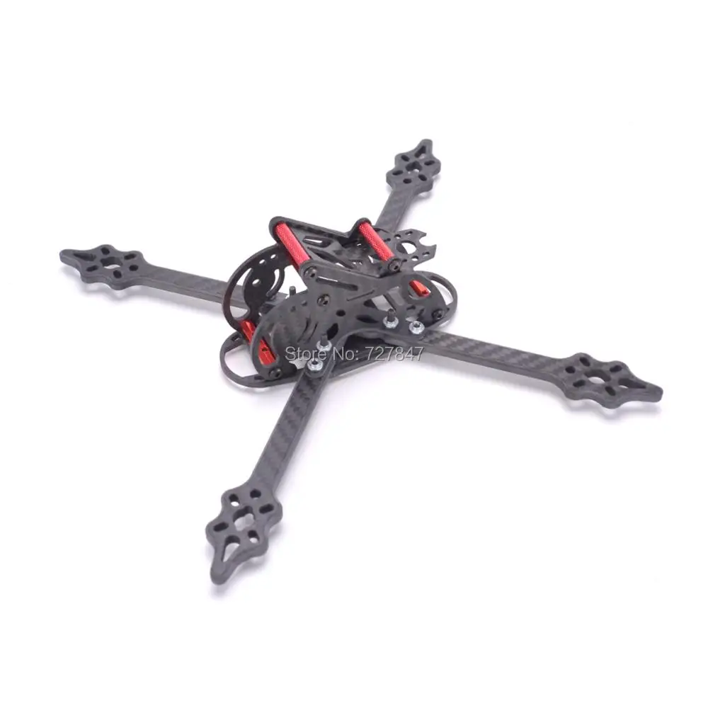 

5 Inch 215mm 215 X215 Pure Carbon Fiber Frame kit with 5mm arm and Aluminum parts for FPV cross racing drone quadcopter